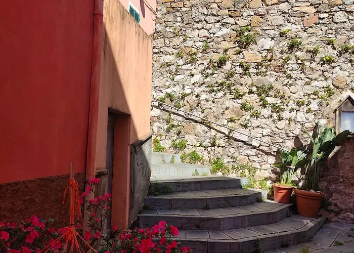 Tra Le Cinque Terre, Camogli E Portofino. Vista Valle E Scorcio Mare All'orizzonte