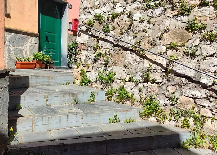 Tra Le Cinque Terre, Camogli E Portofino. Vista Valle E Scorcio Mare All'orizzonte